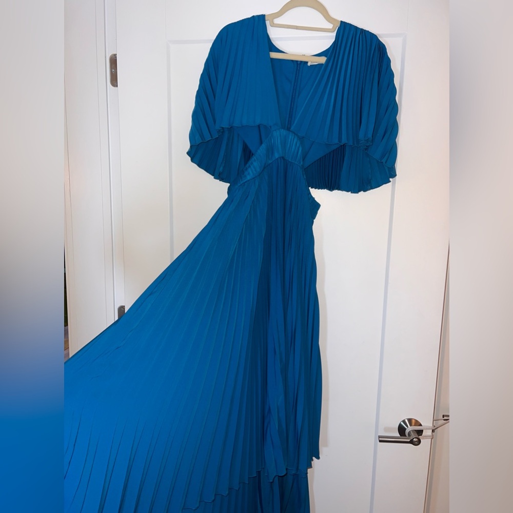 Blue wedding guest gown